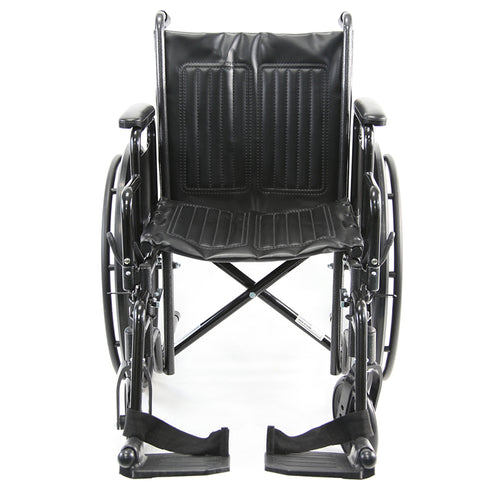 Karman KN-700T 18 inch Height Adujustable Seat 39 lbs. Steel Wheelchair with Removable Armrest